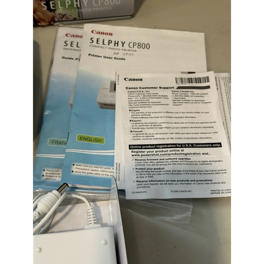 Canon SELPHY‎ CP800 Compact Photo Printer Bundle with Box and Accessories